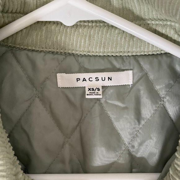 Pacsun light green corduroy jacket - Picture 3 of 4